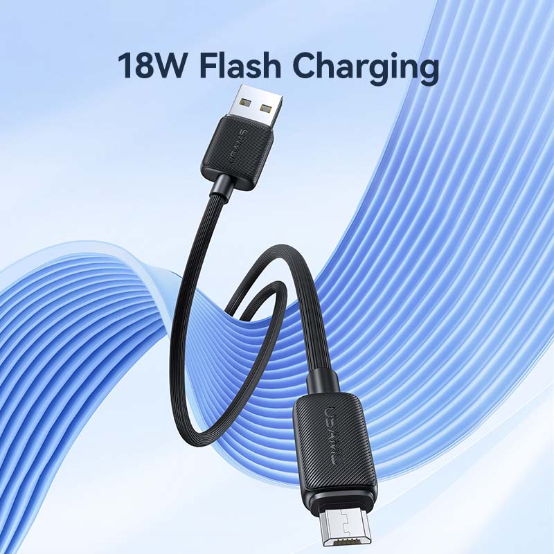 USAMS US-SJ690 1m Micro USB 2A Fast Charging Cable Copper Wire 480Mbps Data Transmission Cord USAMS US-SJ690 1m Micro USB 2A Fast Charging Cable Copper Wire 480Mbps Data Transmission Cord